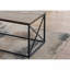 Ensemble de table, ensemble de 3 pièces, café, bout, côté, décor, salon, stratifié brun, métal noir, contemporain, moderne