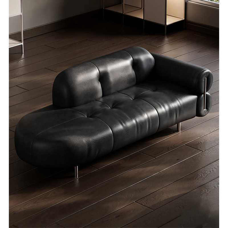 Canapé inclinable en cuir de style simple, Orienté à droite