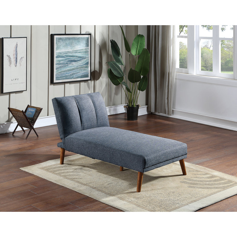 Méridienne réglable en polyfibre, canapé de salon, Navy