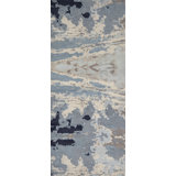 Nuage Wool Abstract Area Rug in Navy/Blue/Taupe