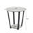 Contemporary Round End Table With Shelf,