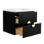 Meuble-lavabo mural 24 po avec lavabo Obinna, pour petite salle de bain