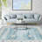 9x12 Vintage Area Rug Machine Washable Distressed Non-Slip Low Pile Stain-Resistant No-Shedding Easy-Clean Dining Accent Rug Green