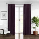 Elsie Linen Look Pinch Pleat Drapery Panels Pair
