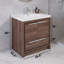 Prairie 30 po L x 21 po P 2 portes et 1 tiroir Meuble-lavabo avec évier simple et Comptoir en Acrylique