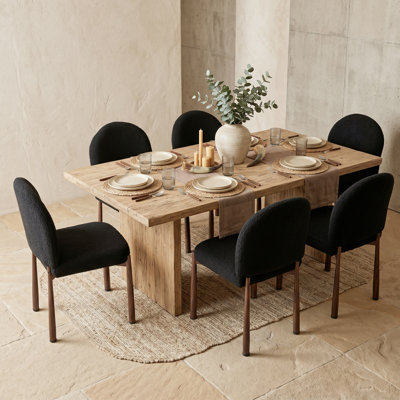 Set of 6 Upholstered Dining Chairs With Metal Legs, Modern Curved Back Side Chairs For Kitchen, Living Room, Office