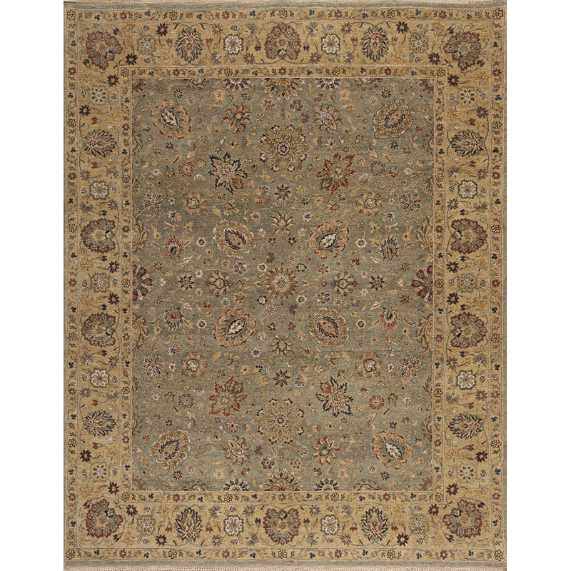 Sovereign Hand Knotted Wool Area Rug, Rectangle 6' x 9'