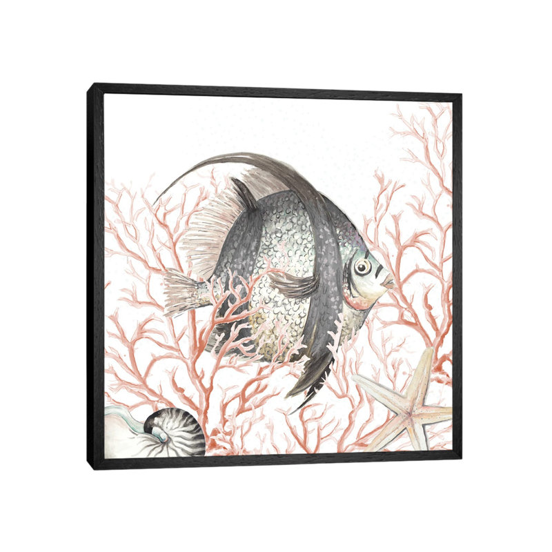 Ocean Fish On Coral by Patricia Pinto - Floater Frame Gallery-Wrapped Canvas Giclée on Canvas