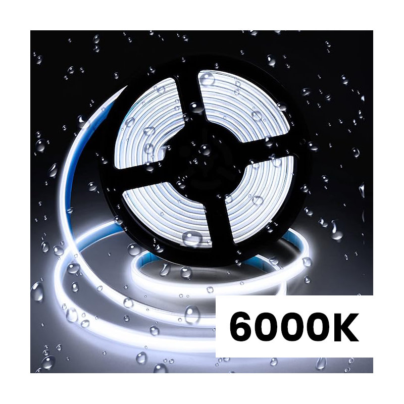 Cob LED Strip, IP68, 1" H x 180" W x 1" D, 6000K