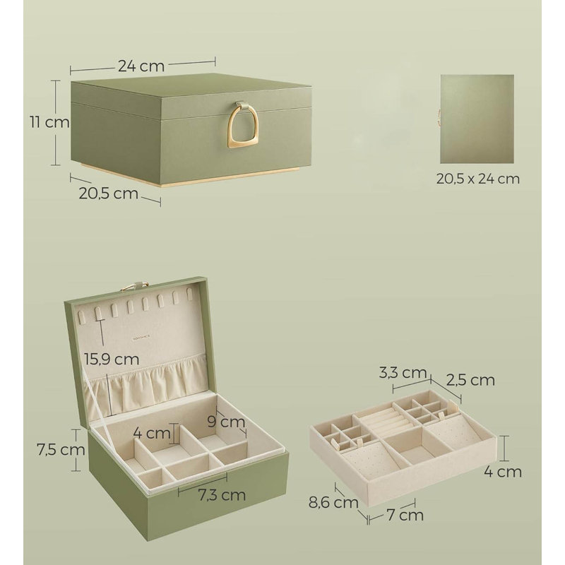 Jewellery Box +, Sage Green