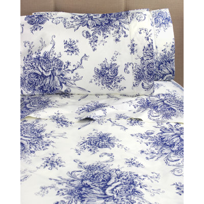 Benedictine 100% Cotton Toile Sheet Set