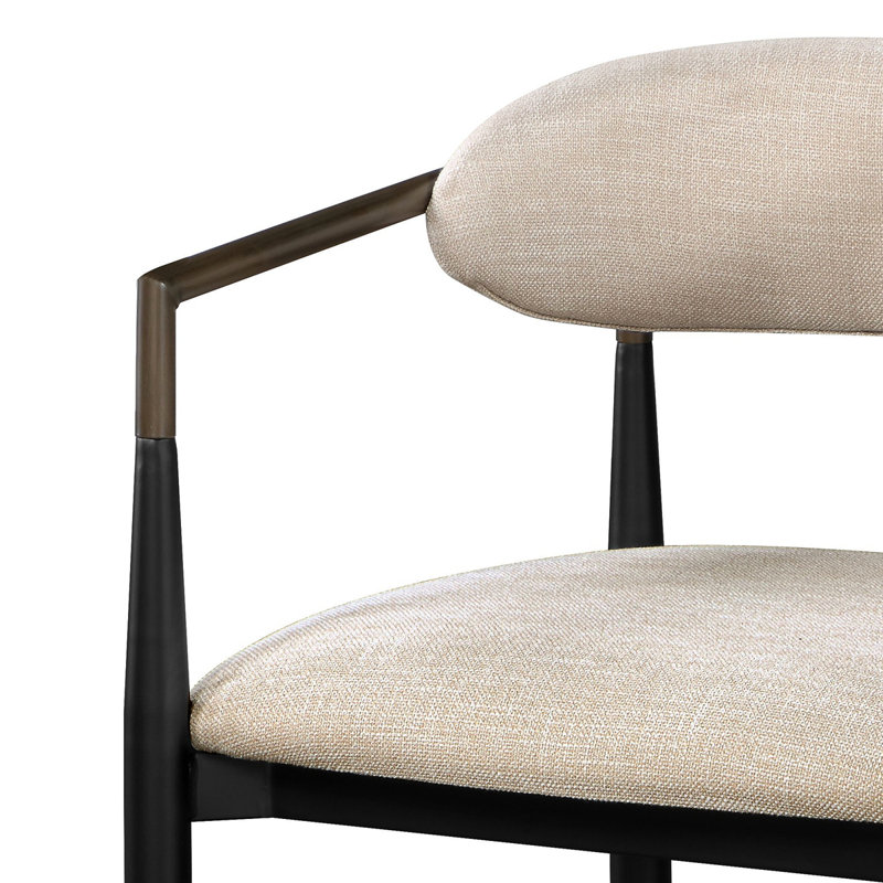 Ensemble de 2 chaises d'appoint Jaramillo, Lin beige