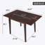 Table de salle à manger extensible de 29 à 45 po pour 4 personnes, table de cuisine pliante avec pieds en bois d'hévéa-1077612716