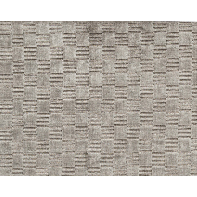 Wool Geometric Area Rug in Gray