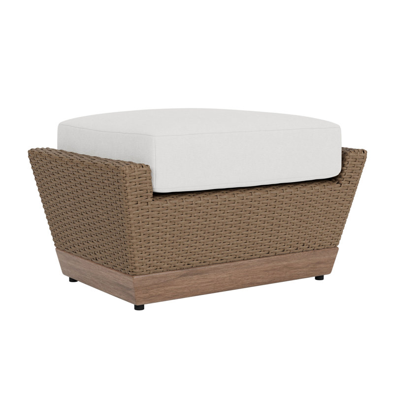 Charisma Outdoor Ottoman, Canvas Natural