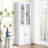 70.9'' H X 23.6'' W Linen Cabinet With Glass Door-1069132642