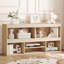 Kids Bookshelf and Toy Storage Organizer – 2-Tier Wooden Bookcase with 5 Cubbies and 1 Drawer – Educational-Style Cube Shelf for Playroom, Nursery, or Learning Area – 1 Drawer-12955946