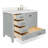 Cambridge 43'' Single Bathroom Vanity with White Quartz Top-277841525