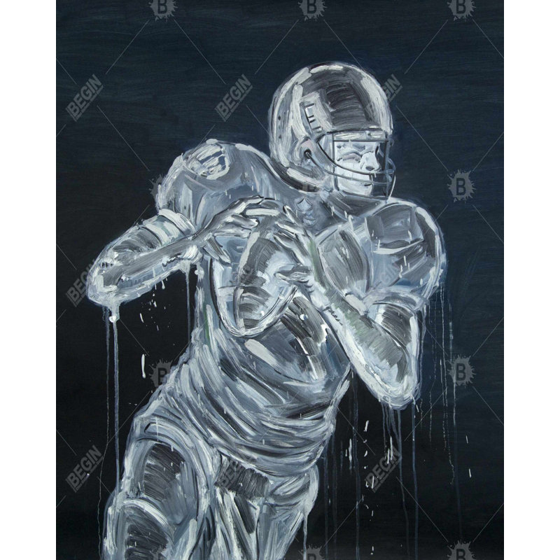 Football Player Print On Canvas