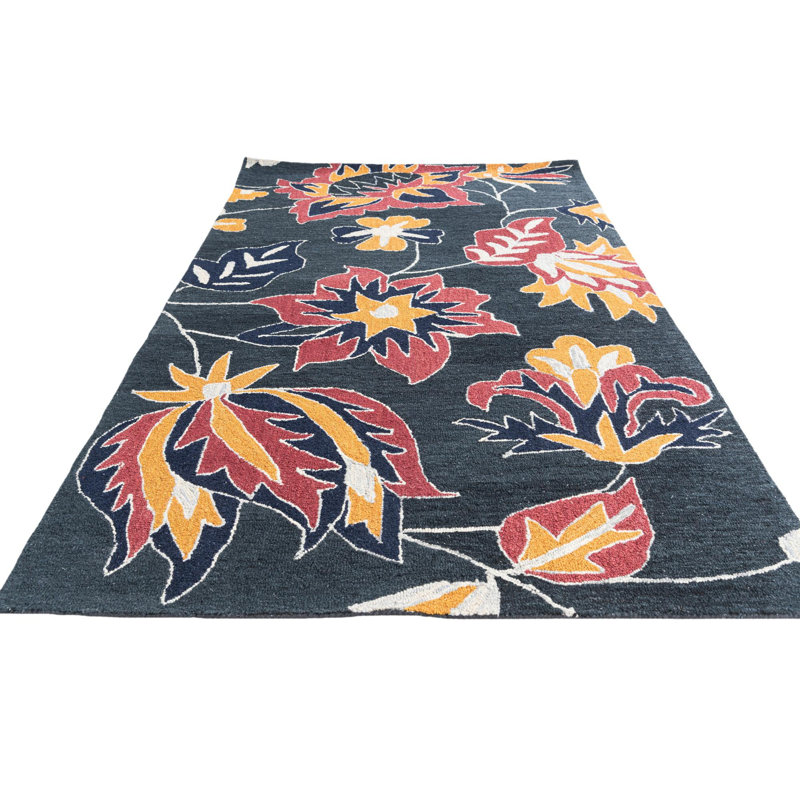 Tapis bleu marine Oharare