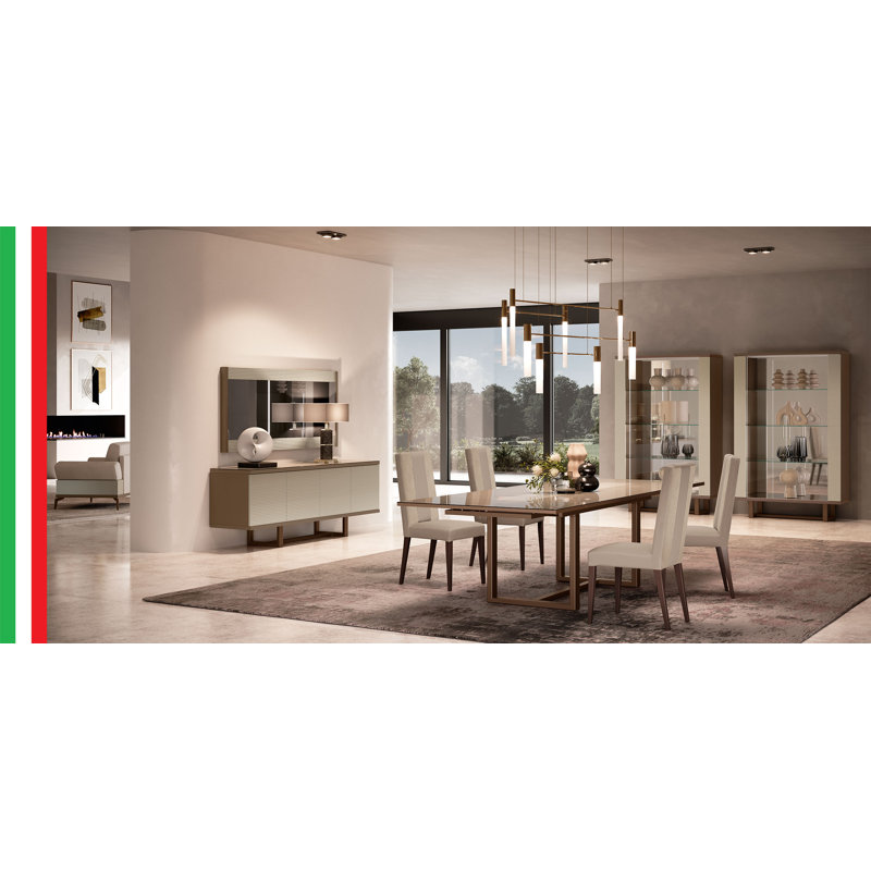Aurelia 7-piece Dining Set, 5 Pieces: Table, 4 Chairs