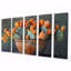 Orange orange vert, photo monochrome de cactus dans un vase I - ensemble d'art mural floral cactus-1751768766