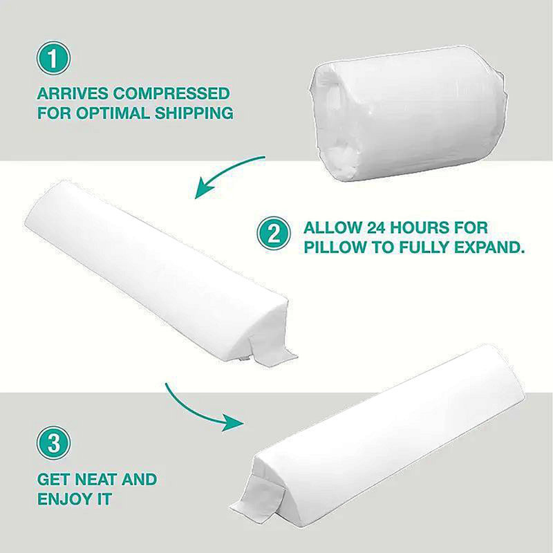 Gap Pillow-White99*26, White, 38.98" L x 9.84" W
