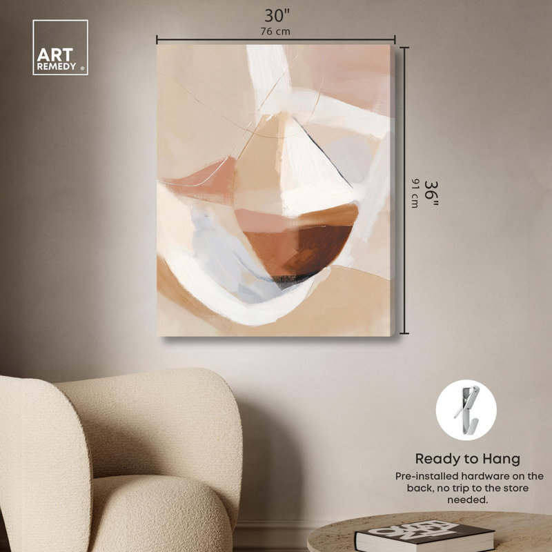 «Serene Overlap II», reproduction d'art sur toile par Art Remedy, Toile tendue avec châssis, H 36 po x l 30 po