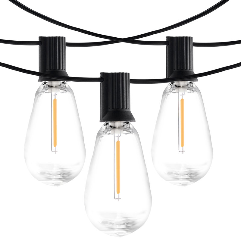 Guirlande de 50 lumières DEL d'extérieur imperméables de 15 pi S14 incandescentes
