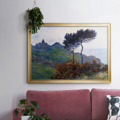 «Church At Varengeville», reproduction d'art encadrée sur toile par Claude Monet