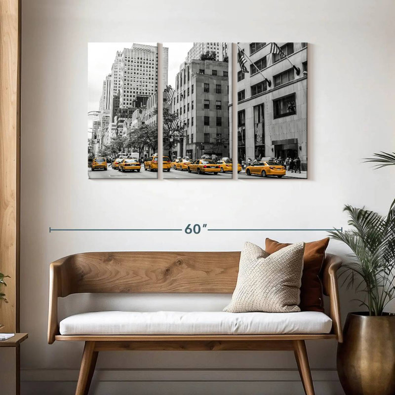 Mehar NYC Cabs Pop, 28" H x 45" W