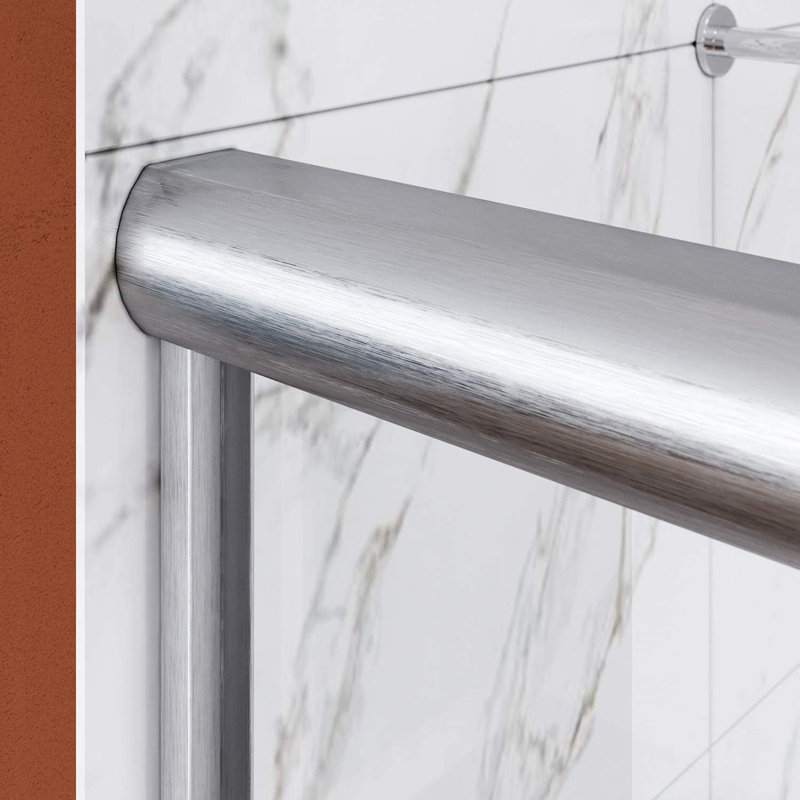 56"-60" W x 57.37" H Semi-Frameless Bypass Tub Door
