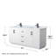 Meuble-lavabo double autoportant 72 po avec plateau en marbre Miranda-2105068067-2105068068