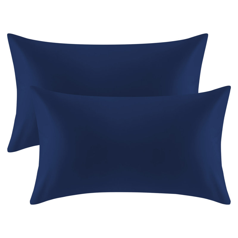 Kandis 100 Microfiber Brushed Plain Envelope Style Pillow Case/Cover, Navy
