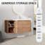 Meuble-lavabo mural simple 40 po avec comptoir en céramique-31349819