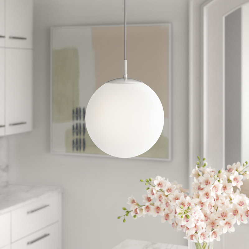 Luminaire suspendu en forme de globe à 1 lumière Mia, H 59 po x l 9,84 po x P 9,84 po