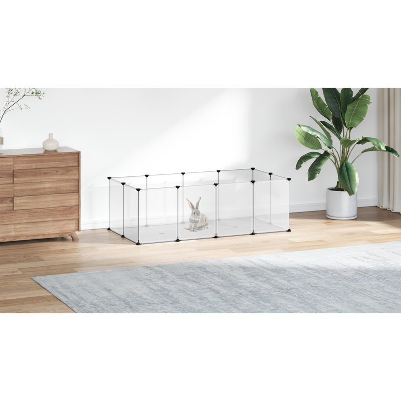 Earsley Weather Resistant Rabbit Cage, Transparent