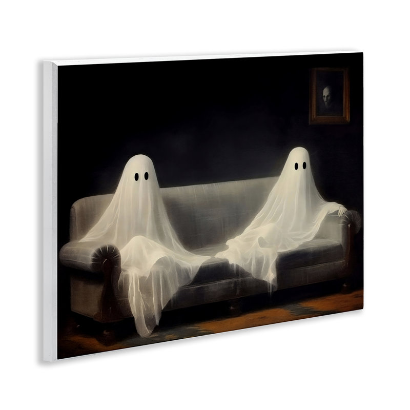 Plaque murale Spooky Couch Ghost Duo, design par LSR Design Studio