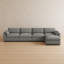 Canapé 4 places imperméable en chenille avec pouf amovible-1845472892