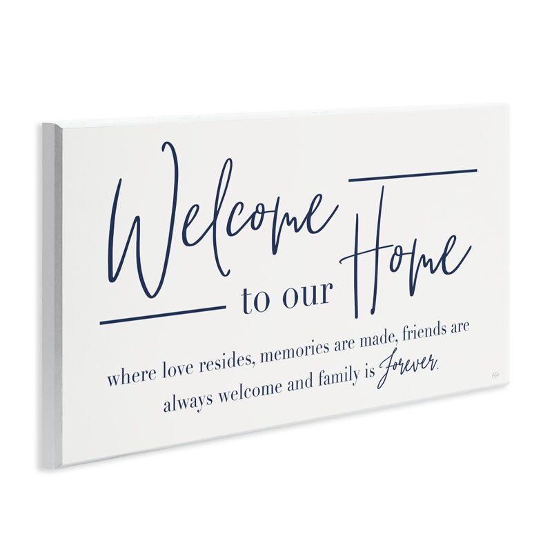 Plaque murale Welcome Family is Forever, design par Natalie Carpentieri
