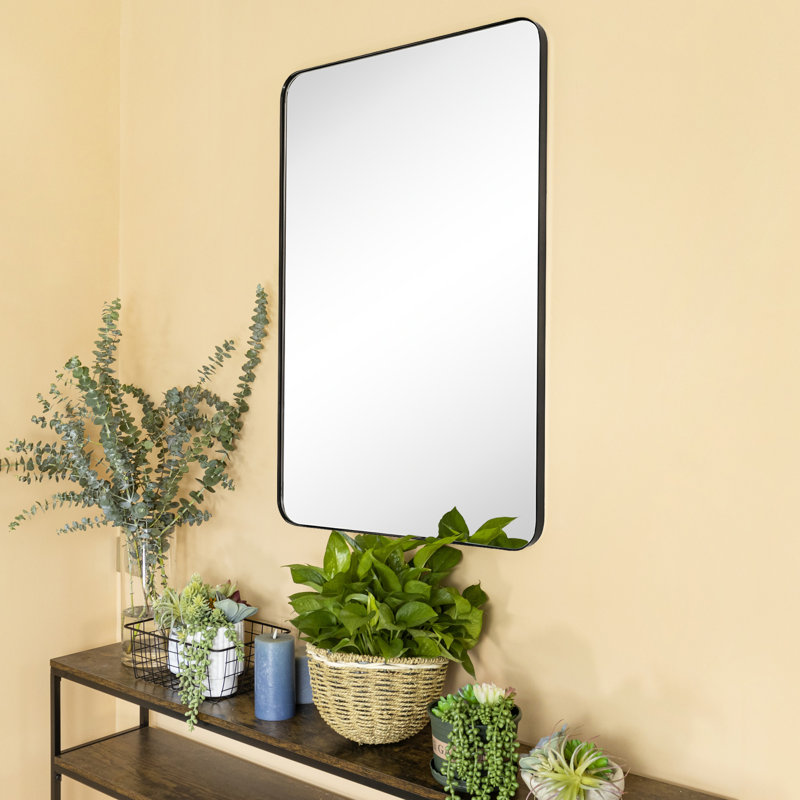 Miroir de salle de bain Javeion, Bronze frotté à l'huile, 30 po x 20 po