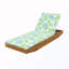 Chaise longue de patio avec coussin à 2 volets