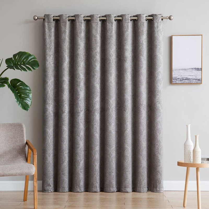 Panneau de rideau obscurcissant Nakagawa, Gris clair, L 102 po x L 84 po
