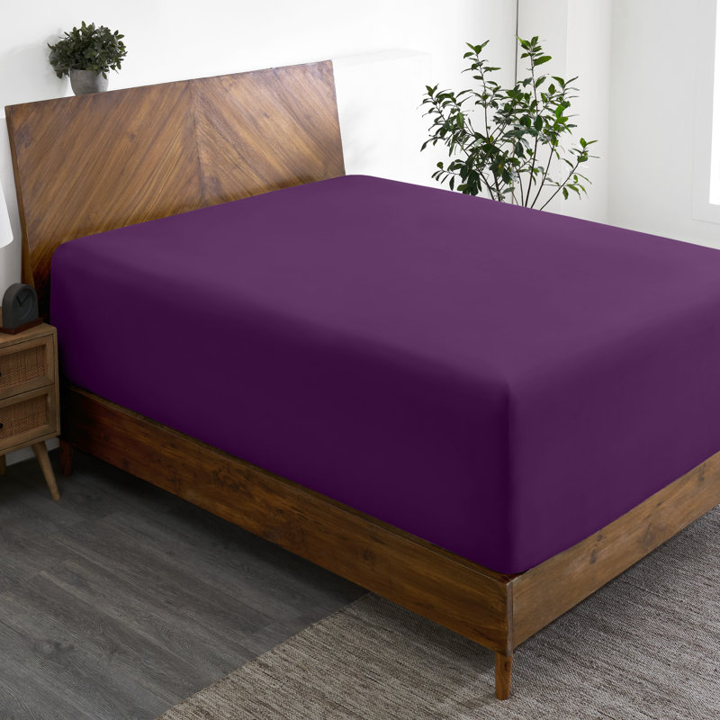 Extra Deep Microfiber Fitted Sheet, Full XL Fitted Sheet, Plum
