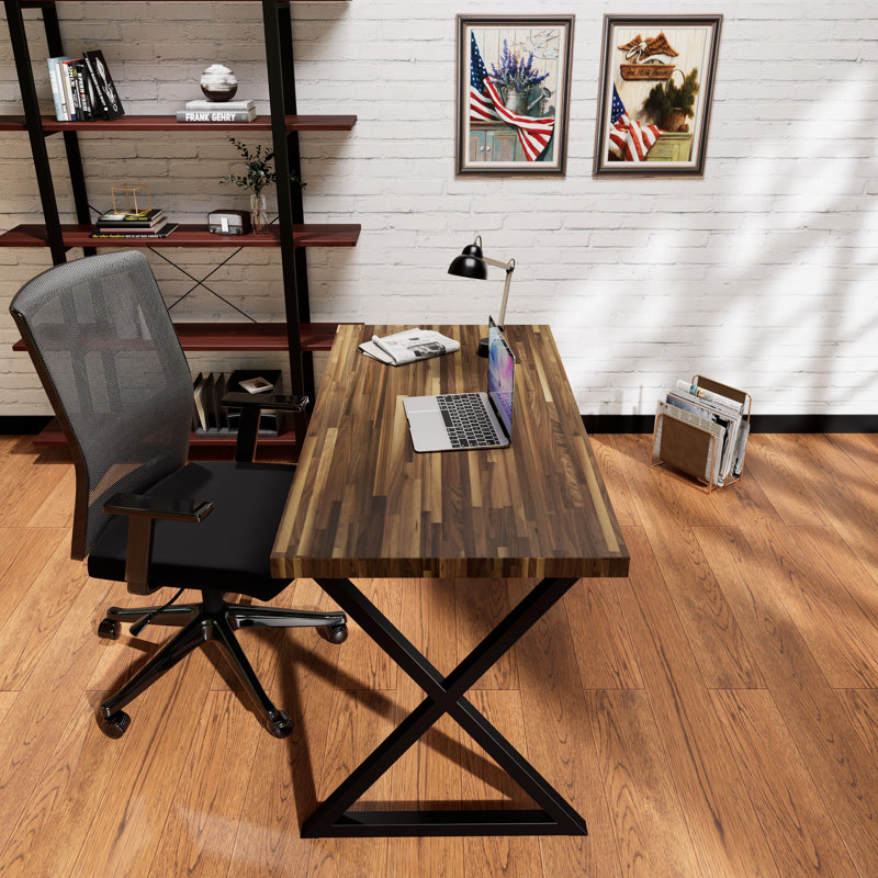CONSDAN Butcher Block Counter Top, Solid Walnut Hardwood Countertop, Prefinished with Food-Safe Oil, 1.5" H x 18"L x 25" W