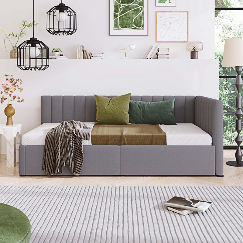Upholstered Daybed, Gray
