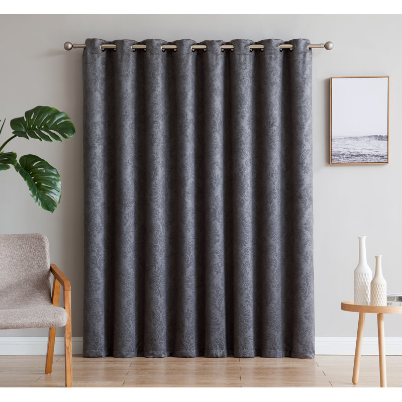 Blackout Curtain Single Panel, Charcoal, 54" W x 63" L