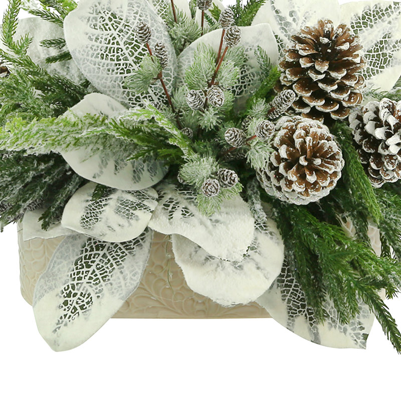 Magnolia Leaf Holiday Centerpiece