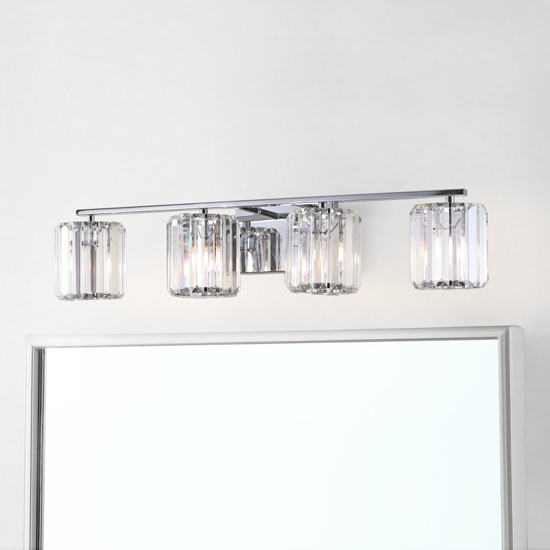 Éclairage pour meuble-lavabo à DEL classique en métal / verre Caydie Prism, 4