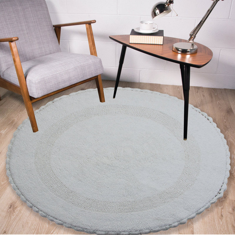 Tapis pour salle de bain réversible 100% coton Jarris, Blanc